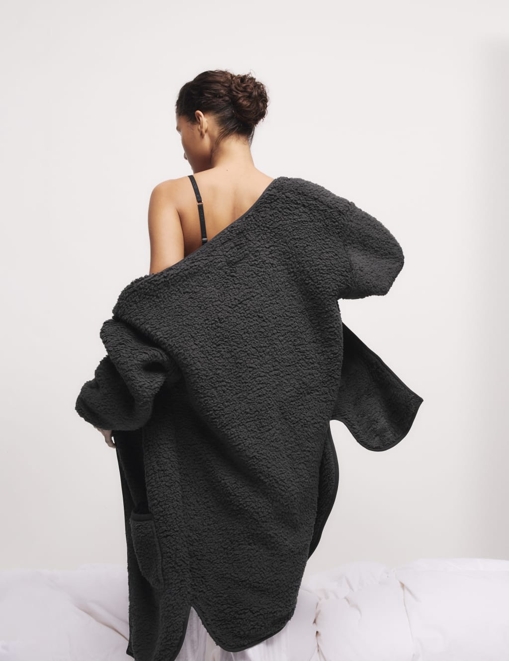 Teddy Fleece Dressing Gown M S Collection M S