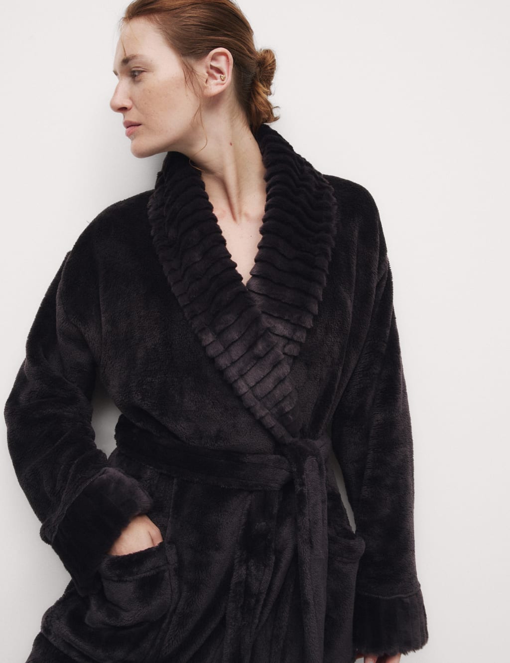 M&s ladies fleece dressing gowns outlet