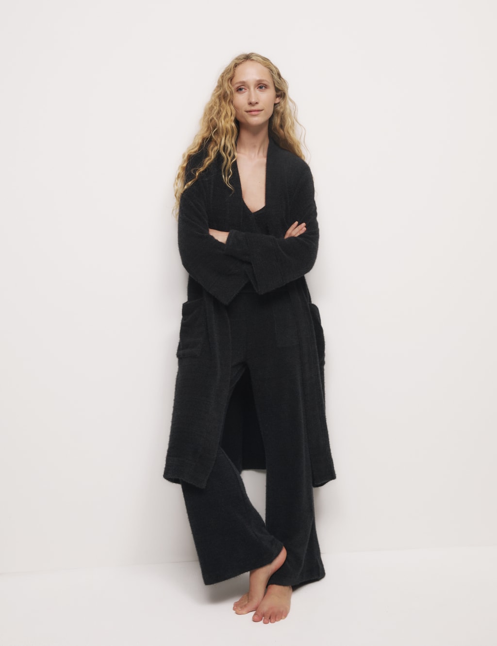 Body Soft Feather Knit Dressing Gown