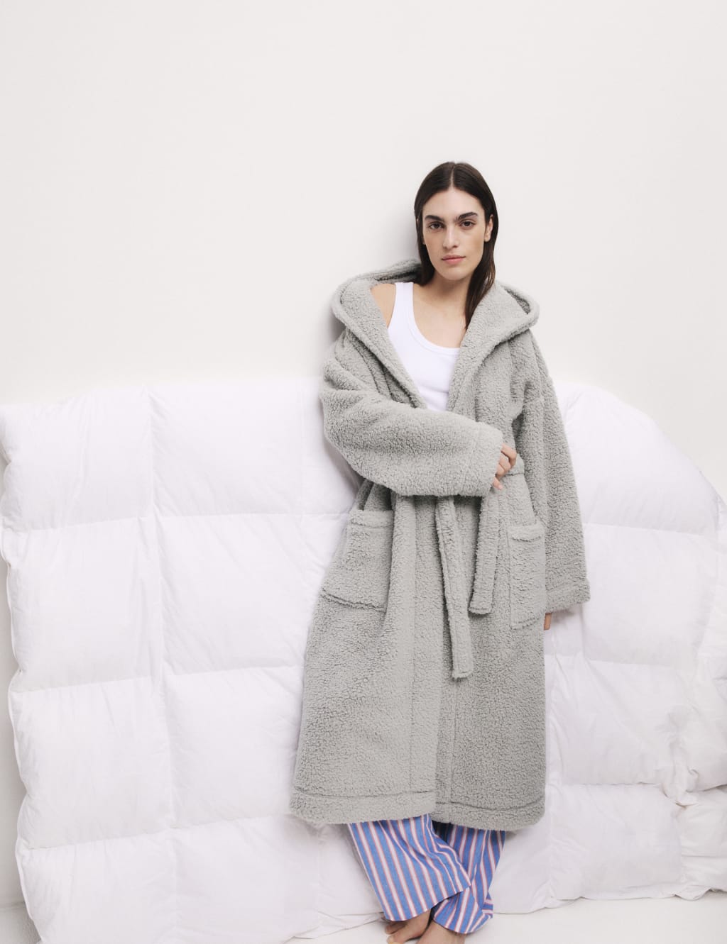 M&s grey dressing gown outlet