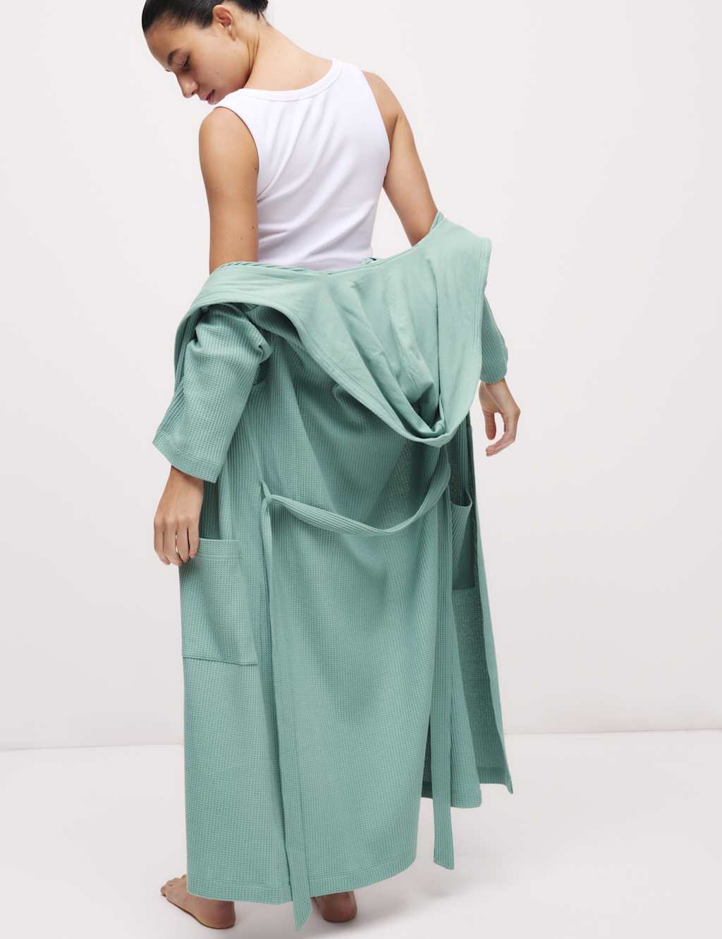 Jersey Waffle Dressing Gown 4 of 6