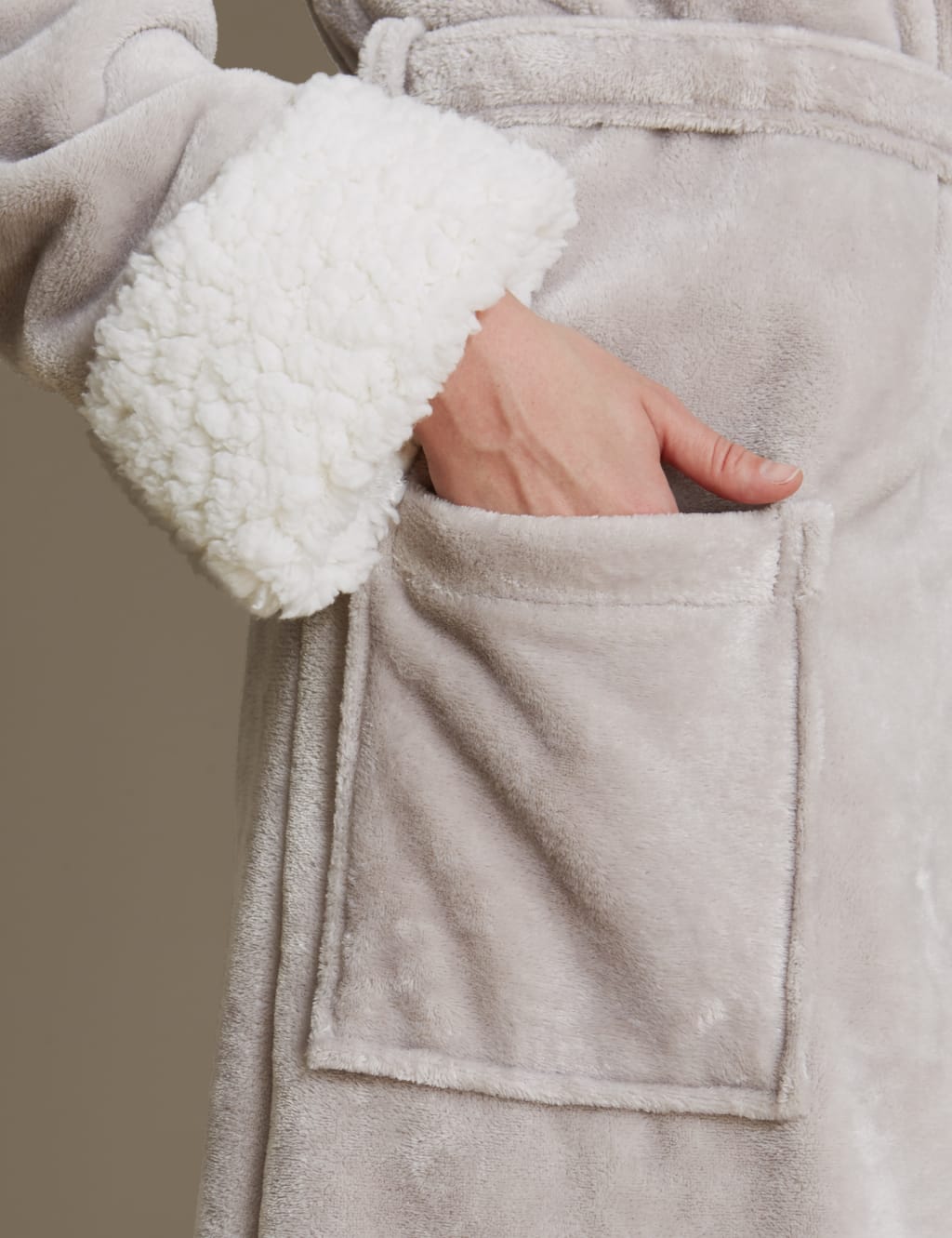 Borg lined dressing gown hotsell