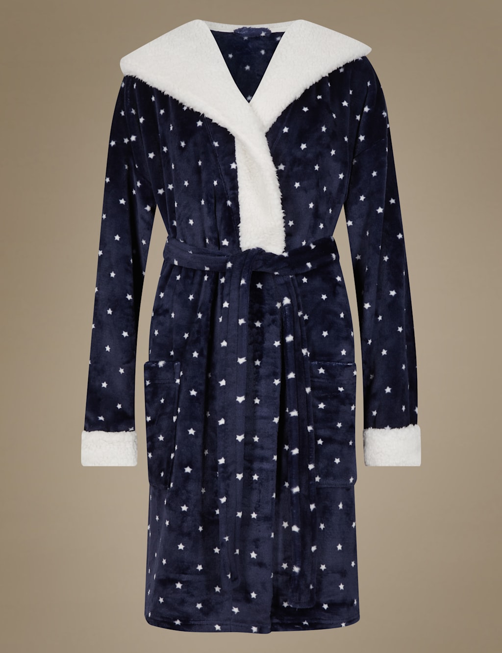 Star Print Hooded Dressing Gown 2 of 4