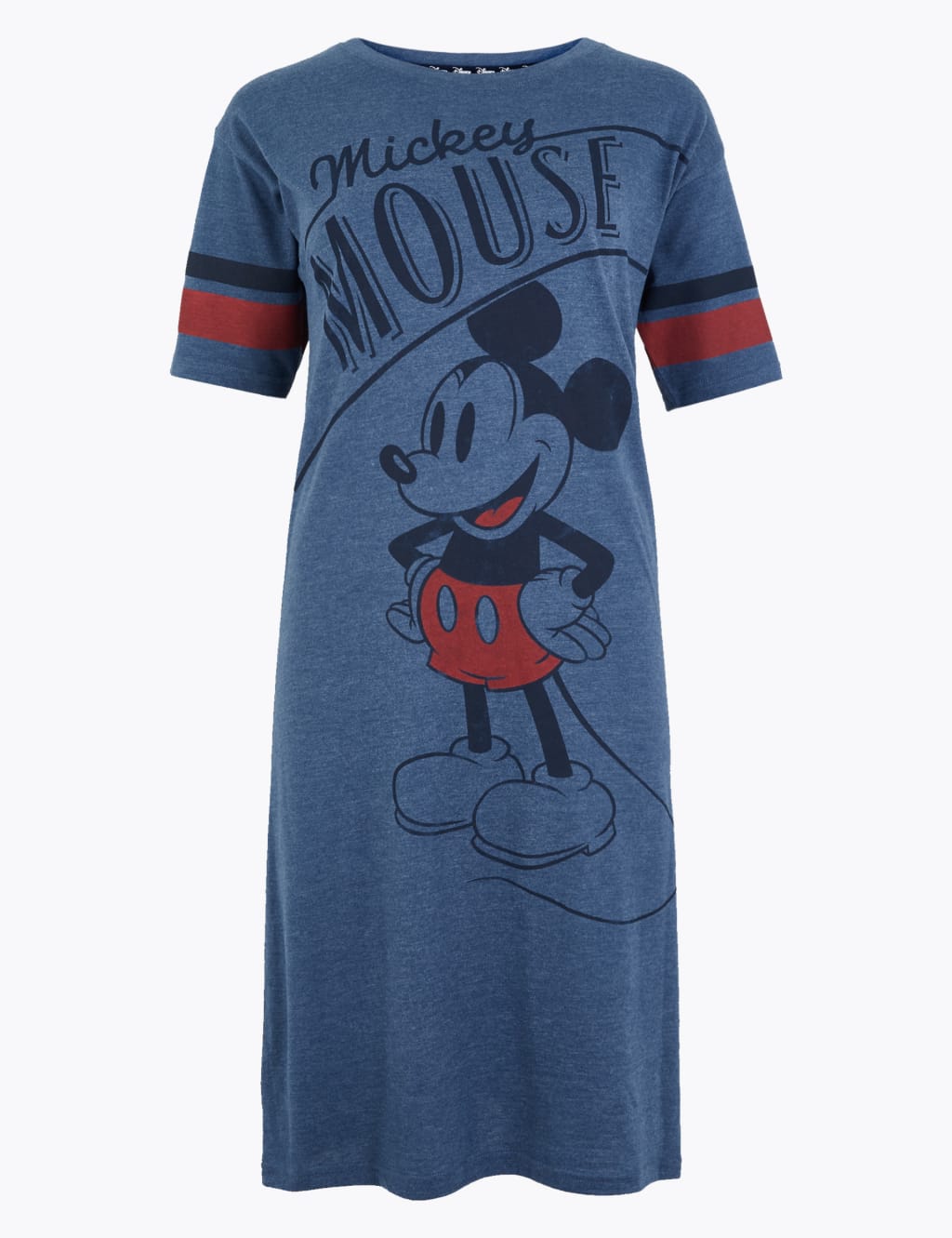 Mickey Mouse Print Short Nightdress M S Collection M S