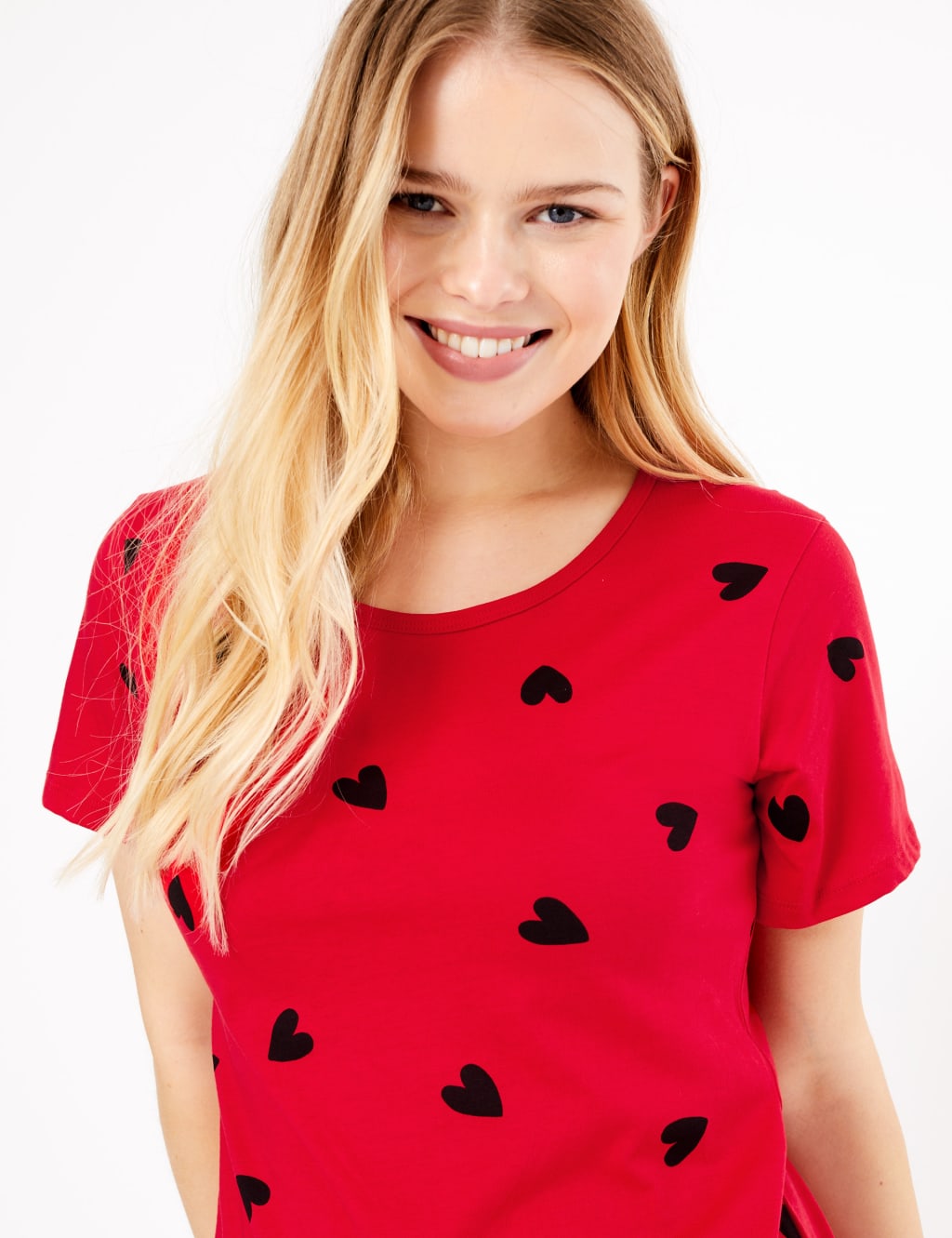 Heart Print Short Nightdress 1 of 4