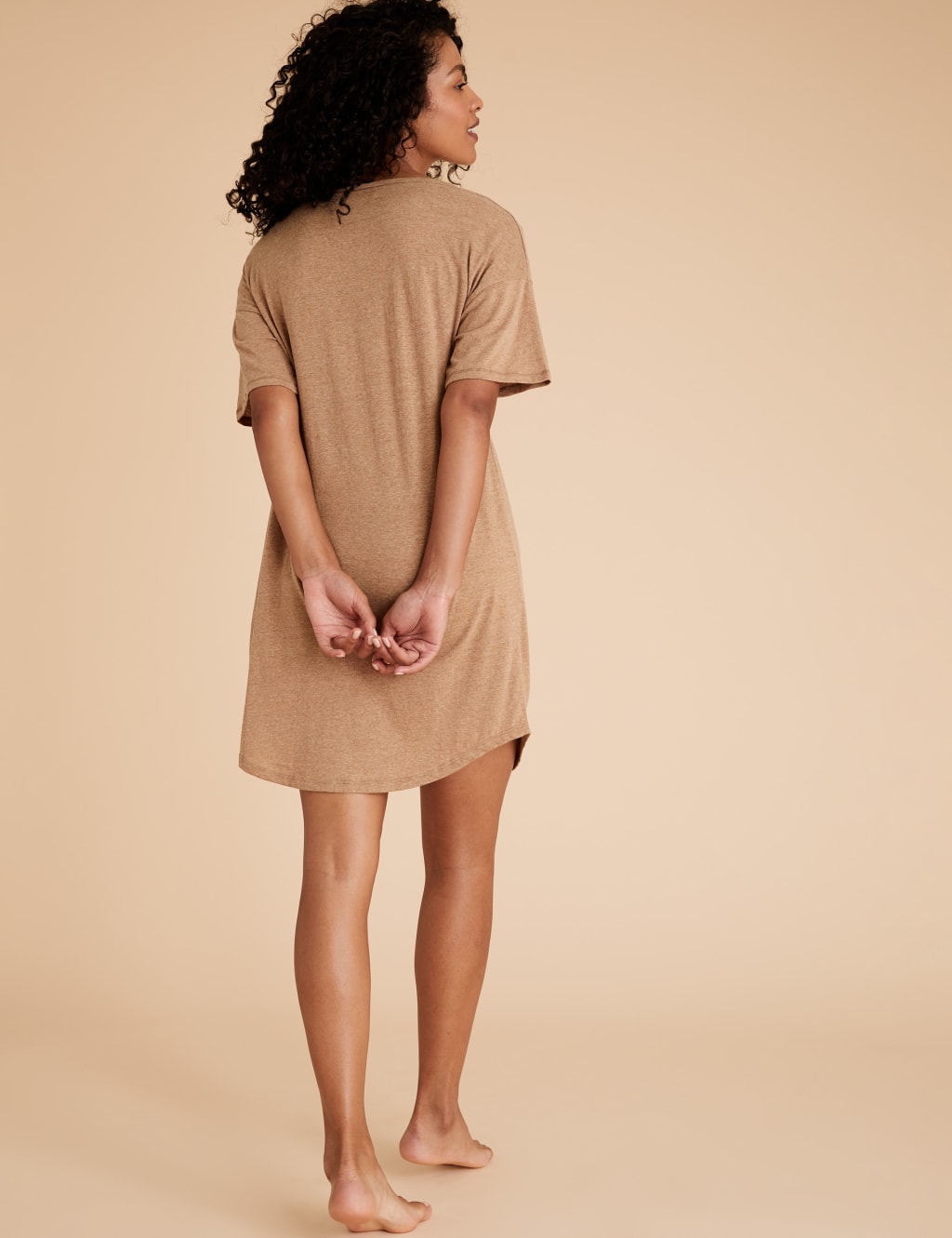 Cotton 'And Relax' Slogan Short Nightdress 4 of 4