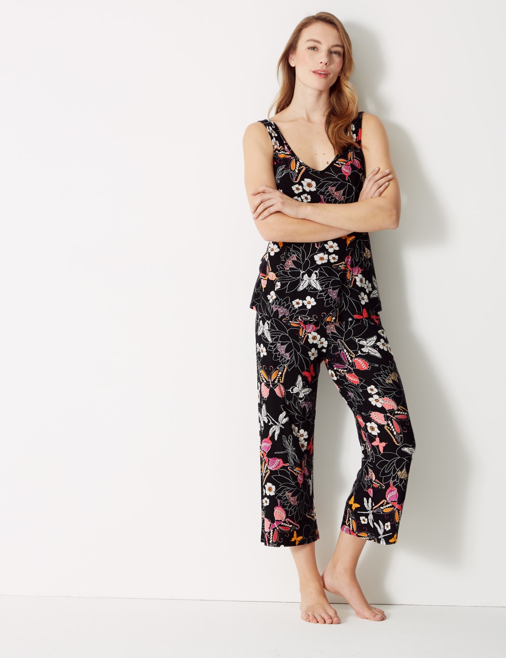 Butterfly Sleeveless Pyjama Top M S Collection M S