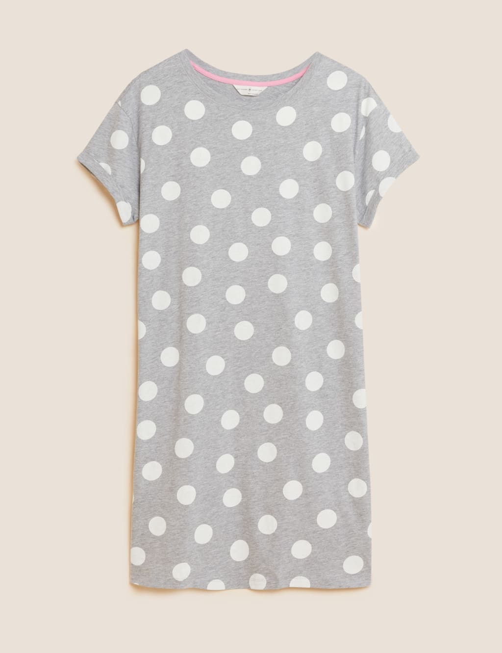 Cotton Rich Spot Print Short Nightdress 2 of 7