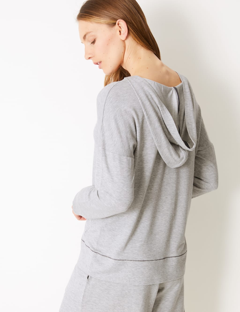 Hooded pyjama top discount