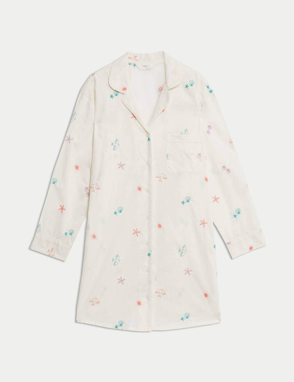 Pure Cotton Embroidered Nightshirt 2 of 4