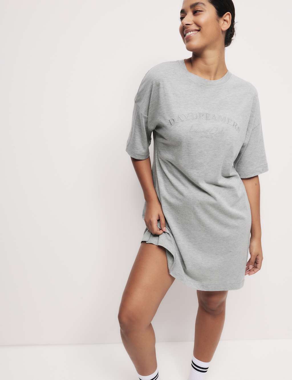 Cotton Modal Daydreamers Slogan Nightshirt 4 of 4