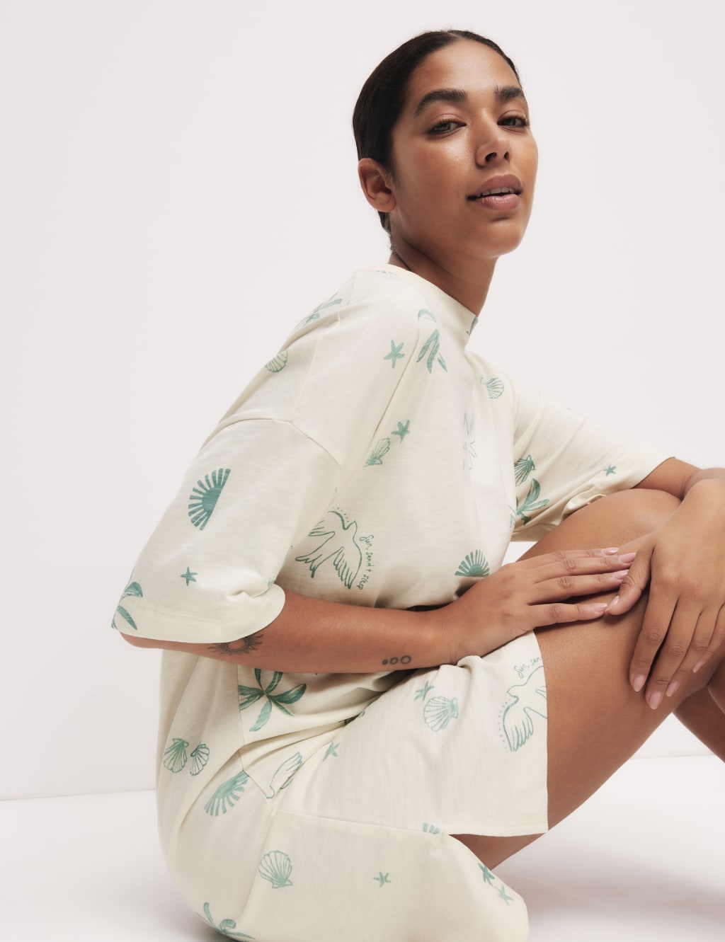 Pure Cotton Printed Nightdress 3 of 4