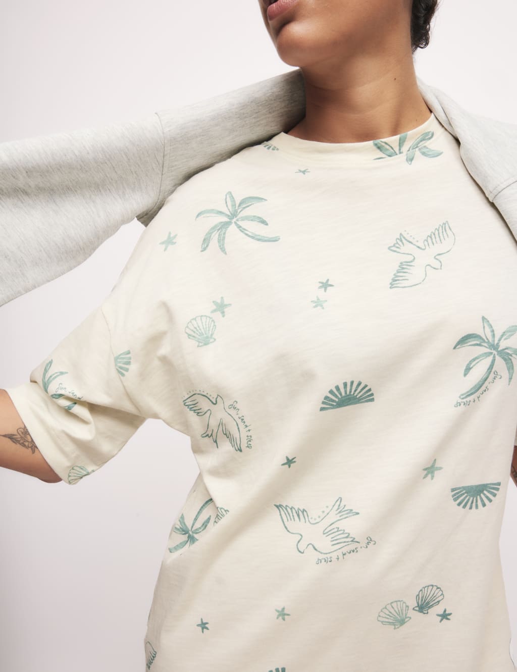 Pure Cotton Printed Nightdress 4 of 4