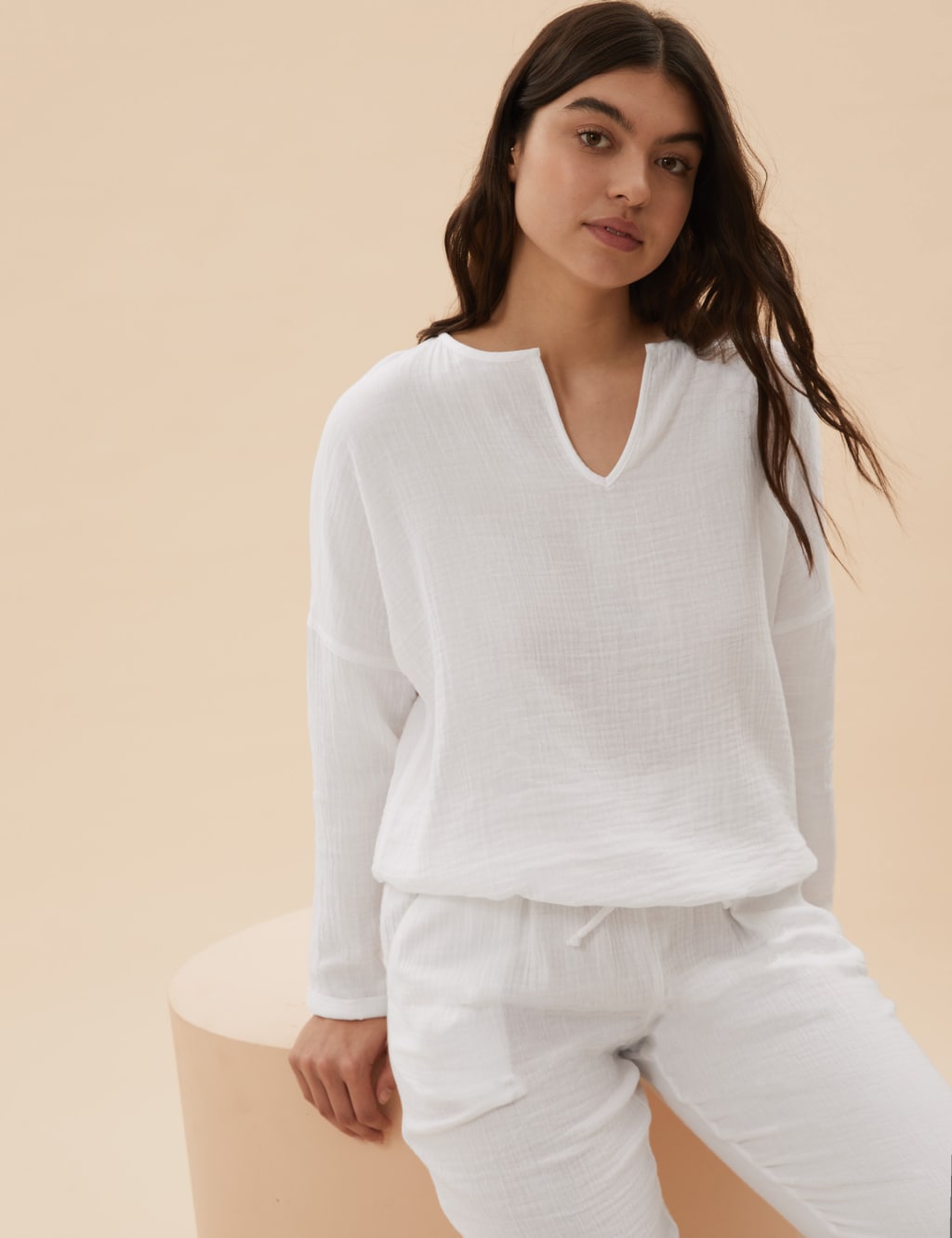 Muslin Lounge Long Sleeve Top M S Collection M S