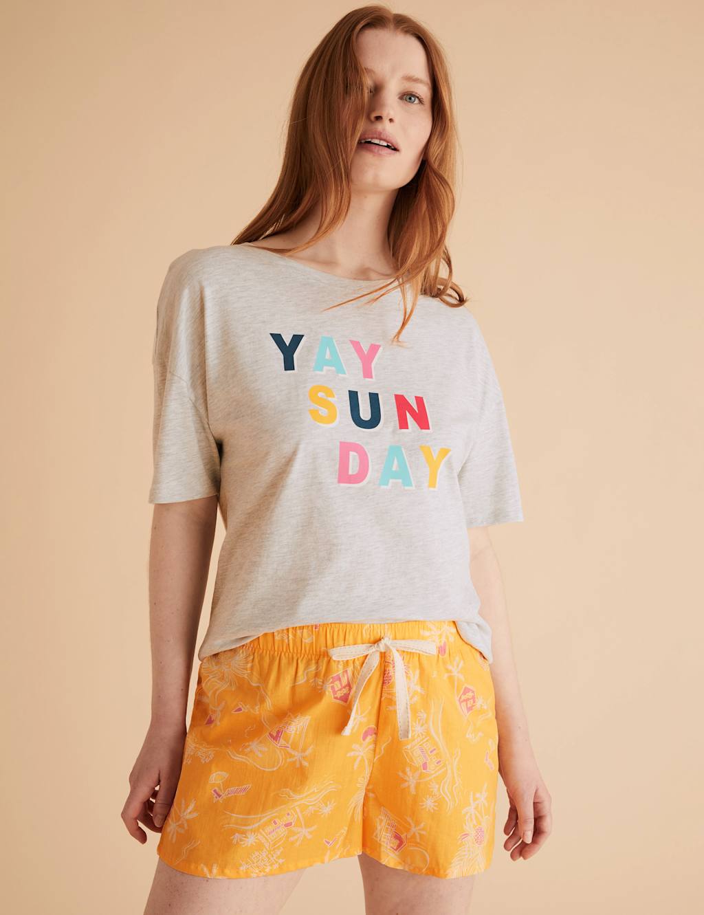 Pure Cotton Tropical Print Shorts 1 of 4