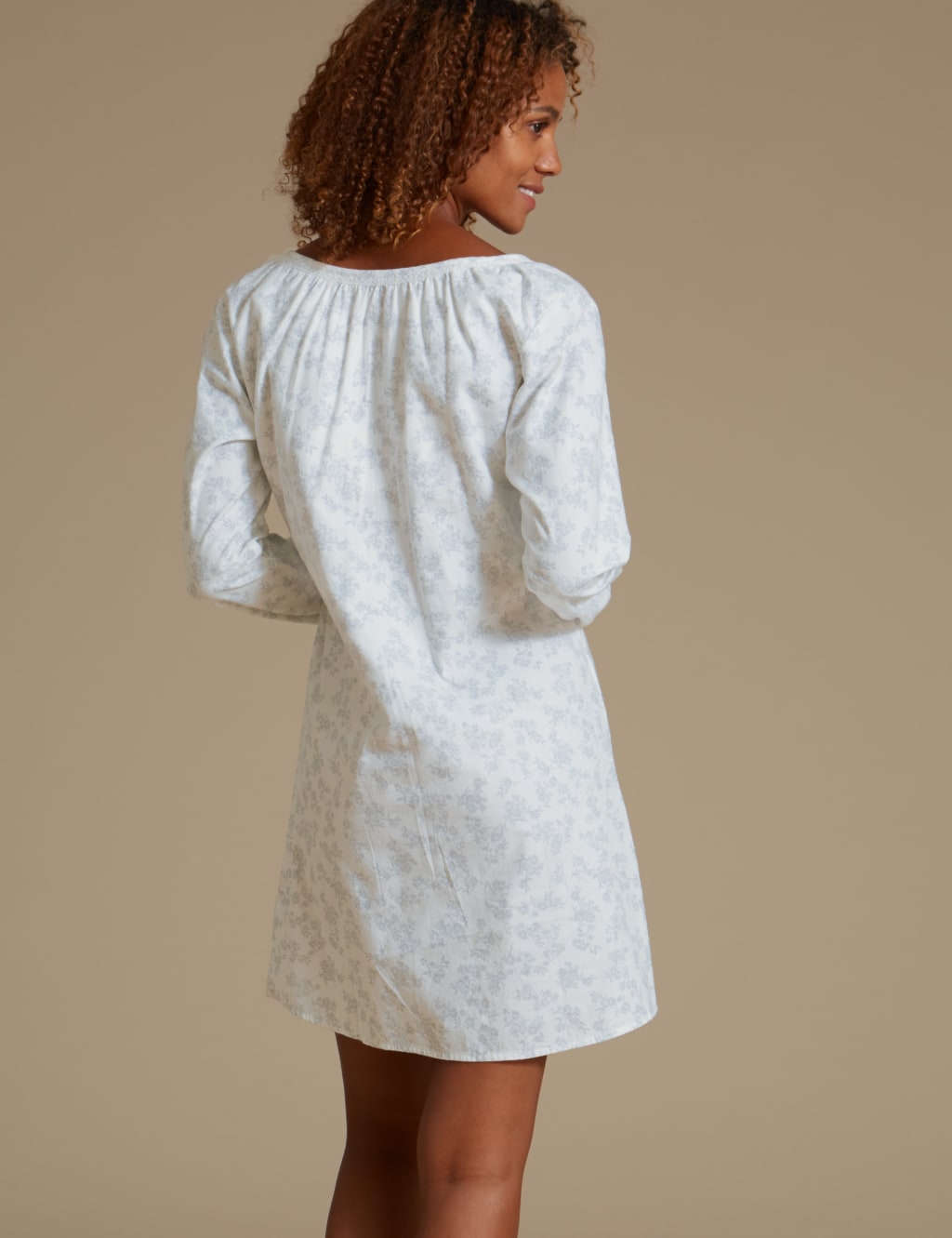 Pure Cotton Shadow Print Nightshirt 3 of 5