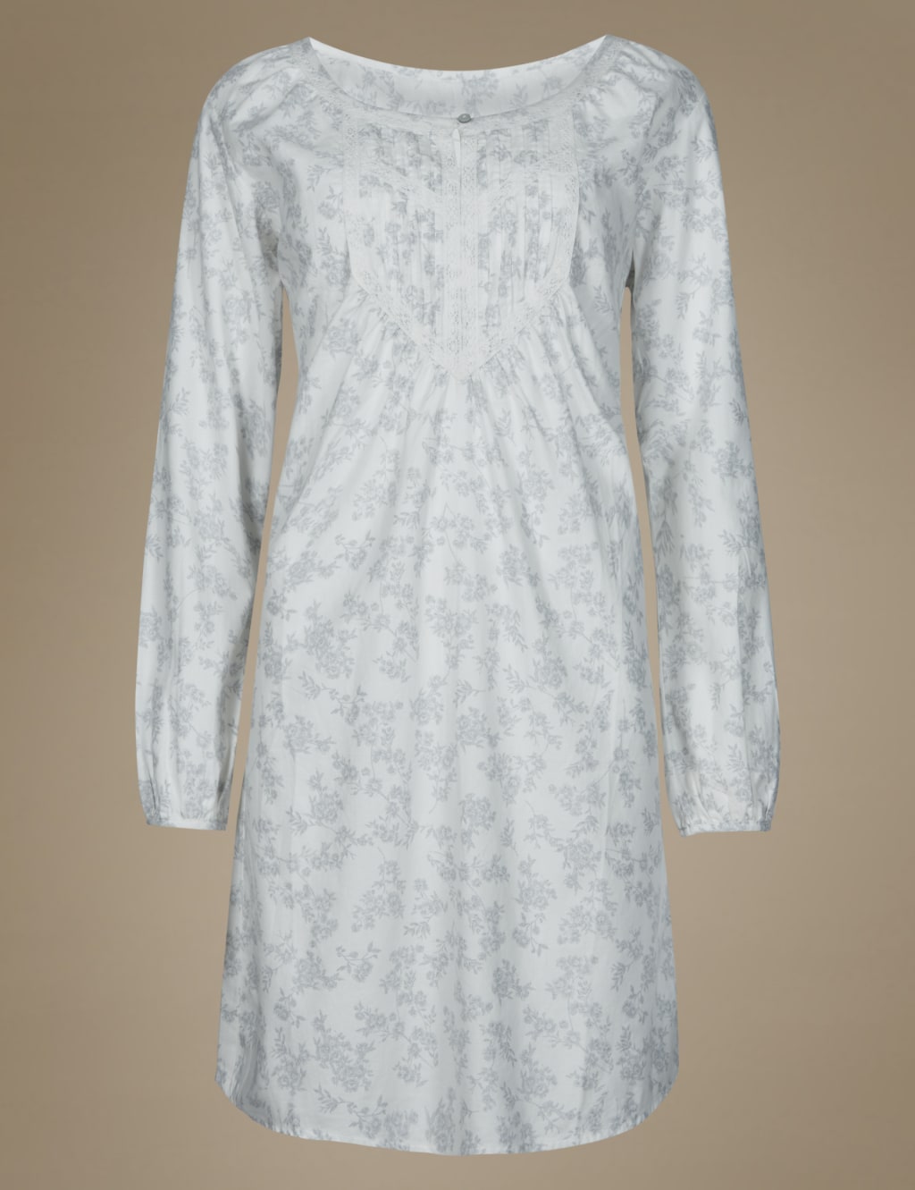 Pure Cotton Shadow Print Nightshirt 2 of 5