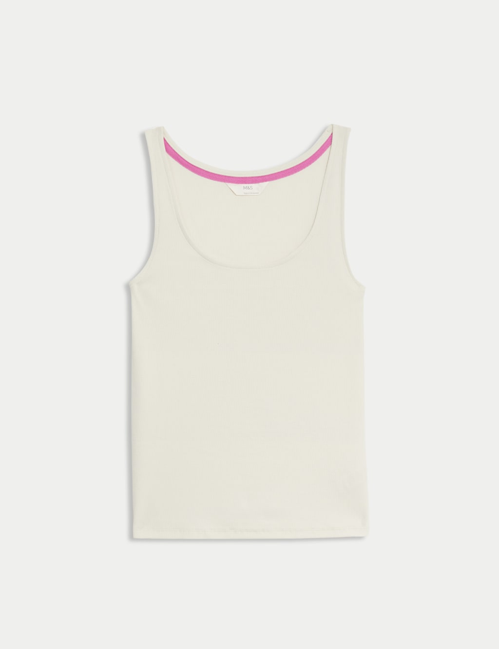 Cotton Rich Ribbed Pyjama Top