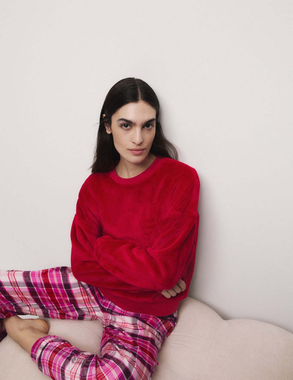 Fleece Lounge Sweatshirt M S Collection M S