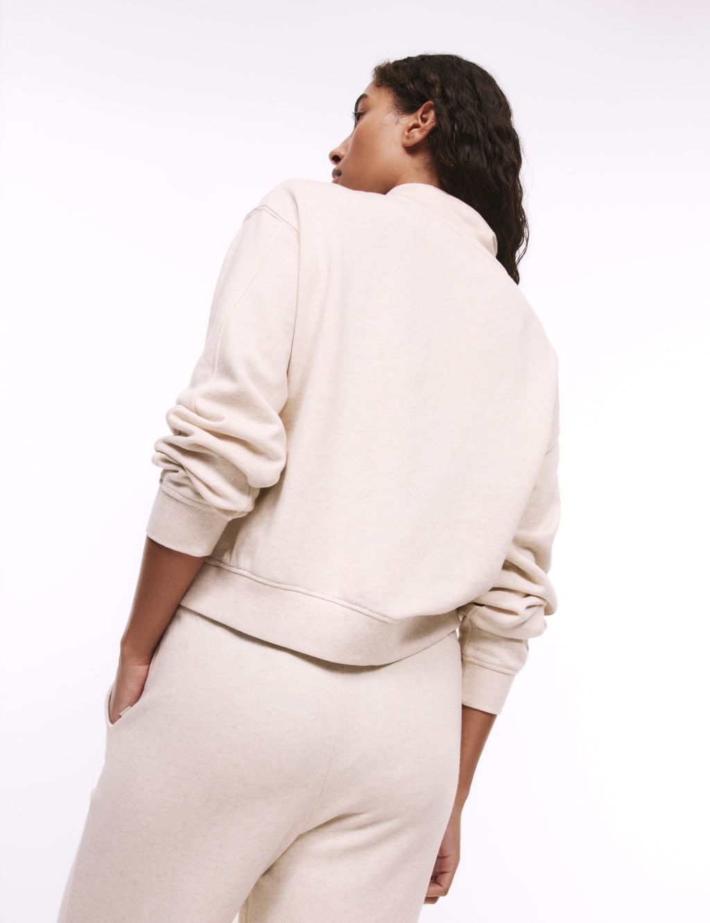 Pure Cotton Quarter Zip Lounge Sweatshirt 5 of 5