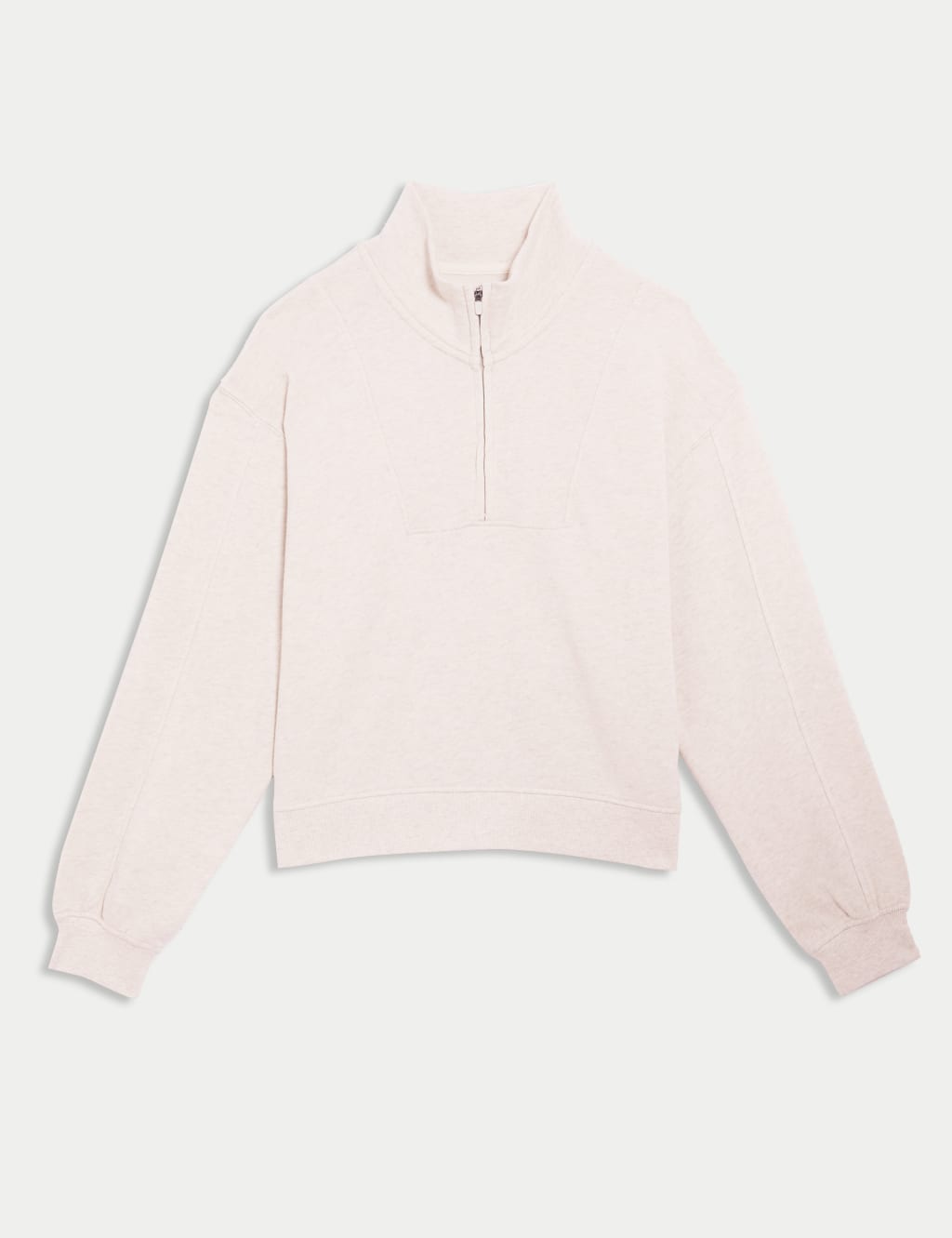 Pure Cotton Quarter Zip Lounge Sweatshirt 2 of 5