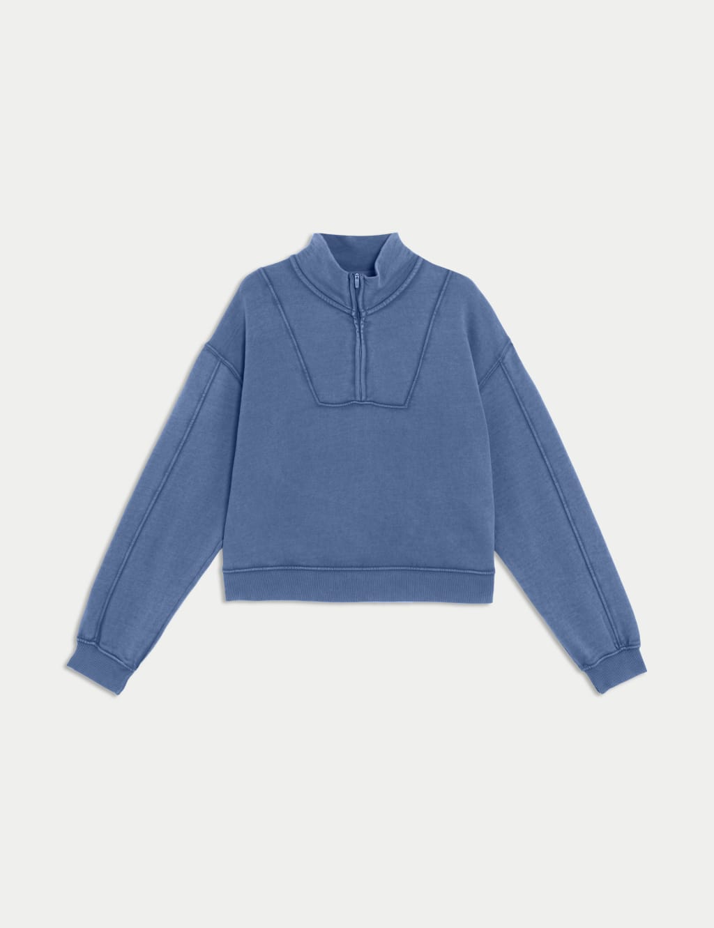 Pure Cotton Quarter Zip Lounge Sweatshirt 2 of 4