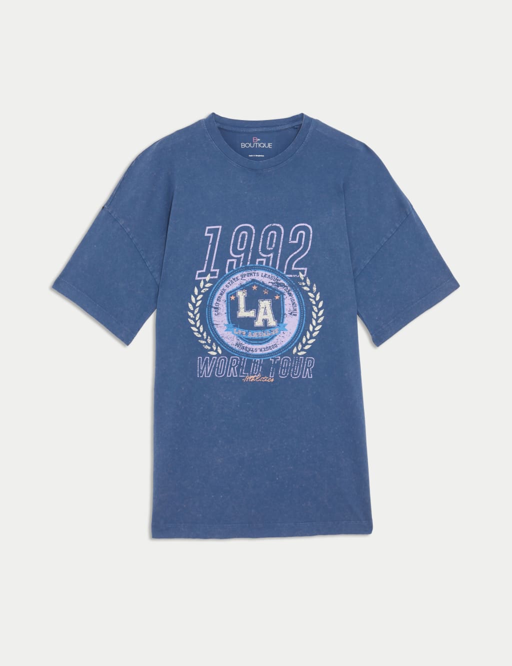 Pure Cotton Slogan Oversized T-Shirt 2 of 6