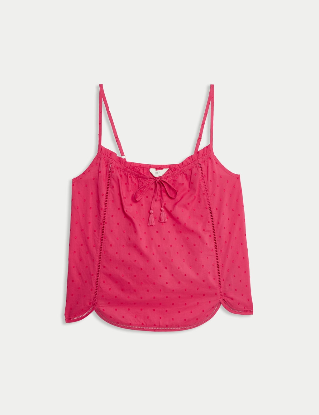 Pure Cotton Tie Front Cami Pyjama Top 2 of 5