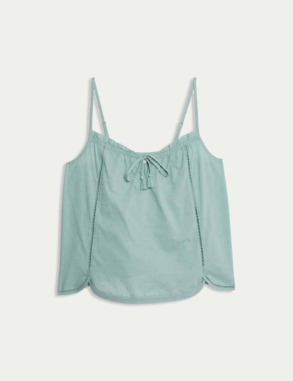 Pure Cotton Tie Front Cami Pyjama Top 2 of 5