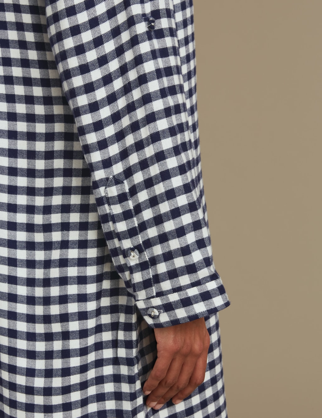 Checked Long Sleeve Nightshirt 4 of 4
