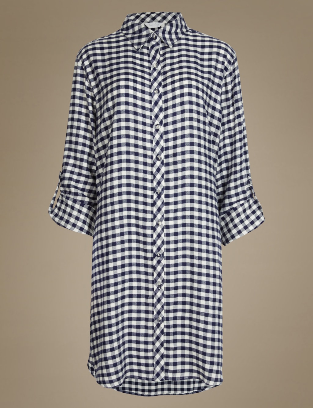 Checked Long Sleeve Nightshirt 2 of 4