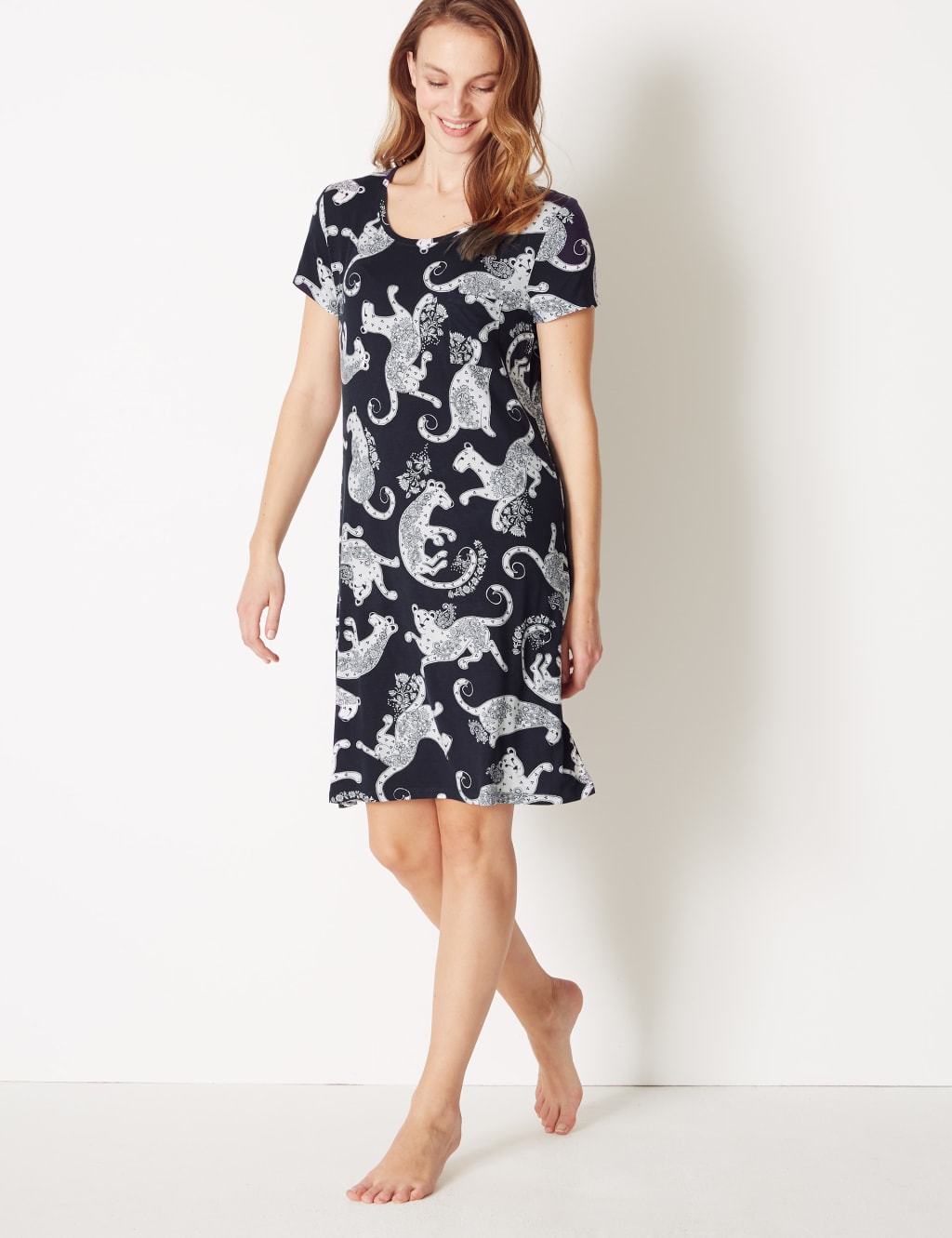 Leopard Short Nightdress M S Collection M S
