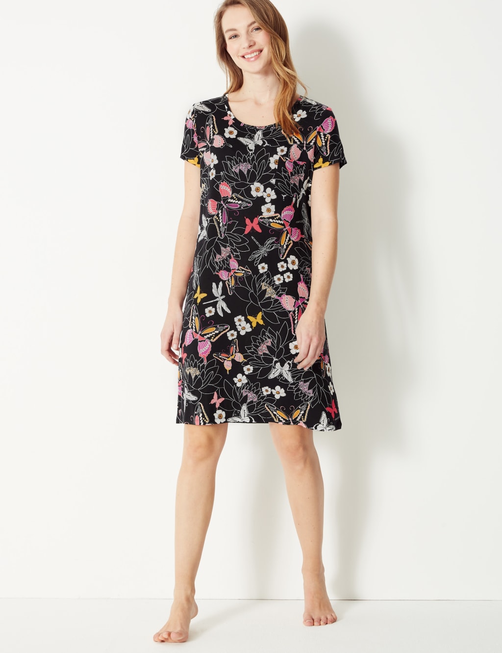 Butterfly Short Sleeve Nightdress 1 of 4