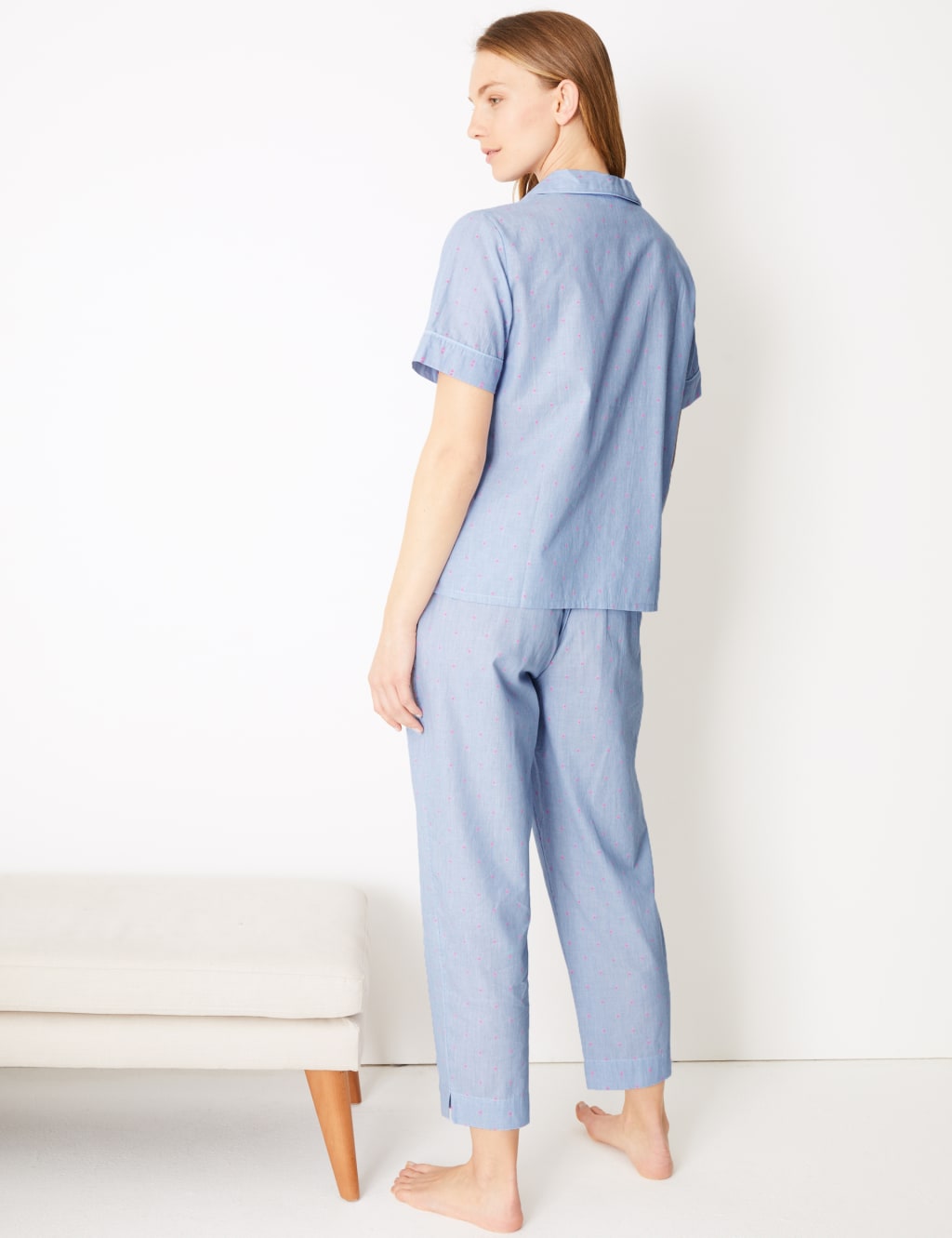 Dobby Short Sleeve Pyjama Set M S Collection M S
