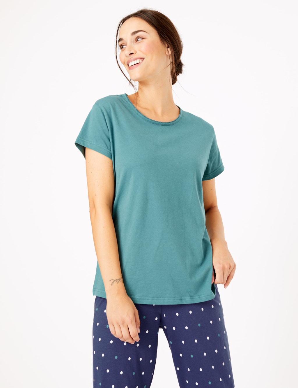 Pure Cotton Spot Print Pyjama Set M S Collection M S