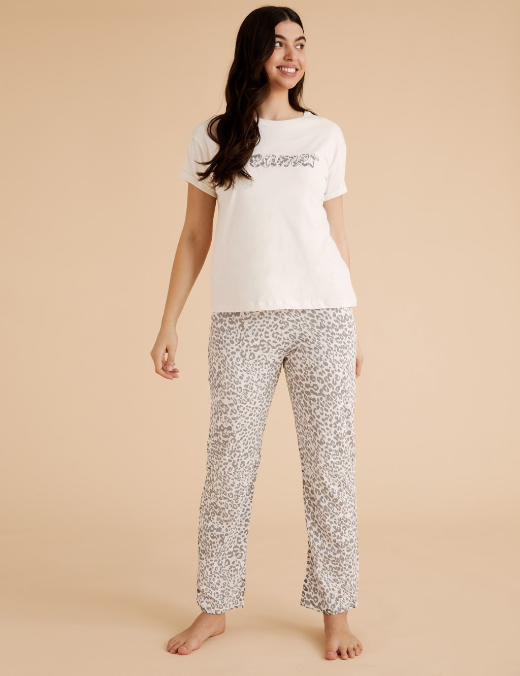 Pure Cotton Animal Print Pyjama Set 1 of 6