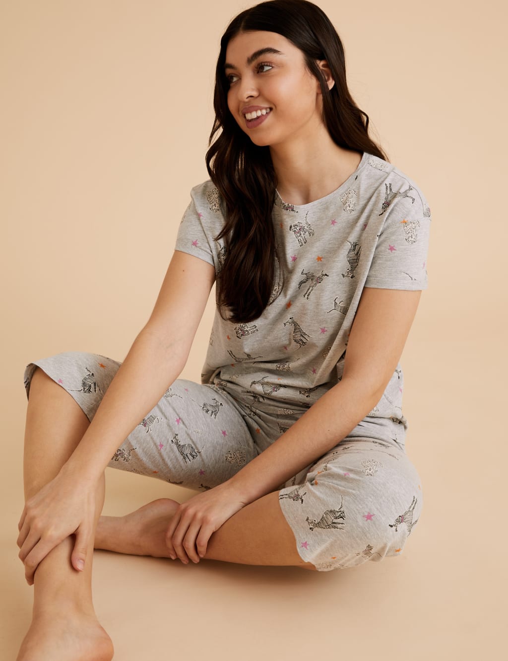 Cotton Rich Dog Print Pyjama Set 3 of 7