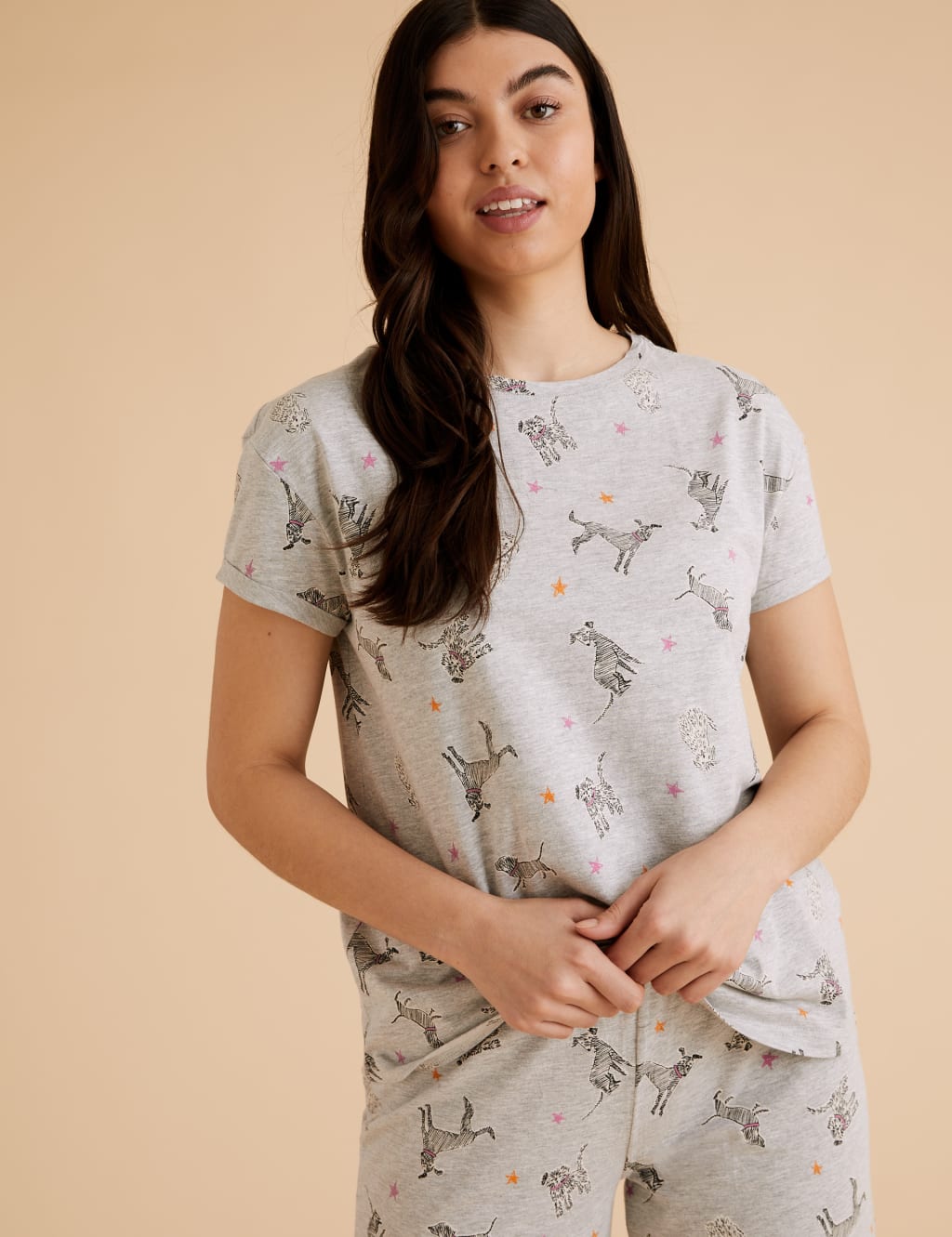 Cotton Rich Dog Print Pyjama Set 4 of 7