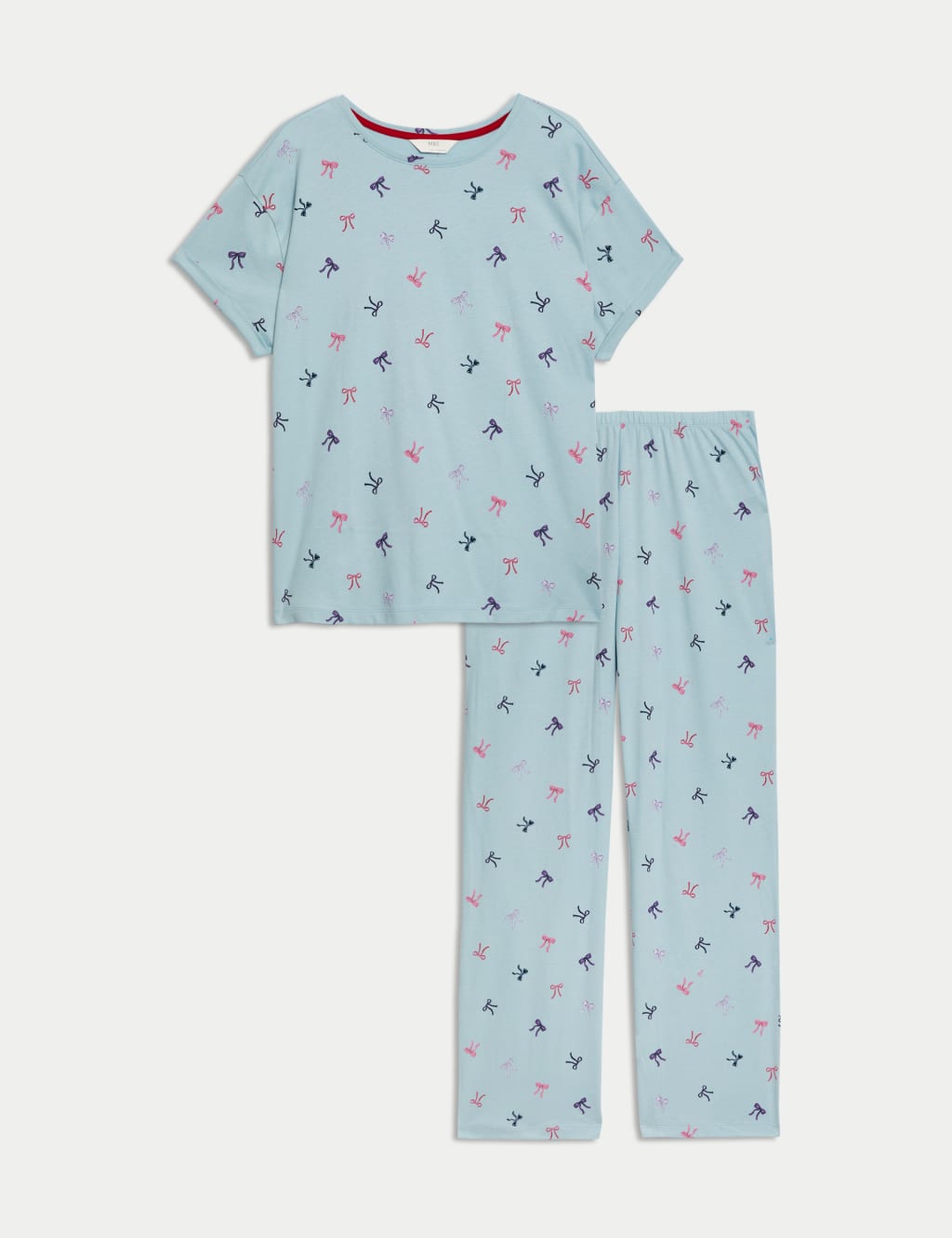 Pure Cotton Bow Print Pyjama Set 2 of 6