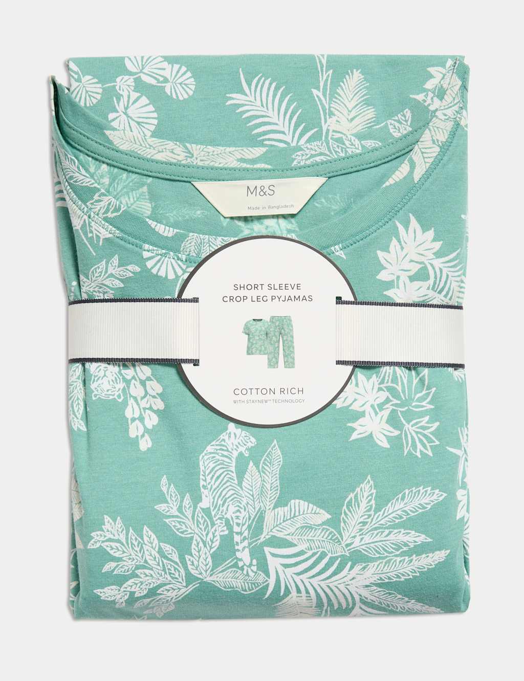Cotton Rich Printed Cropped Pyjama Set 5 of 5