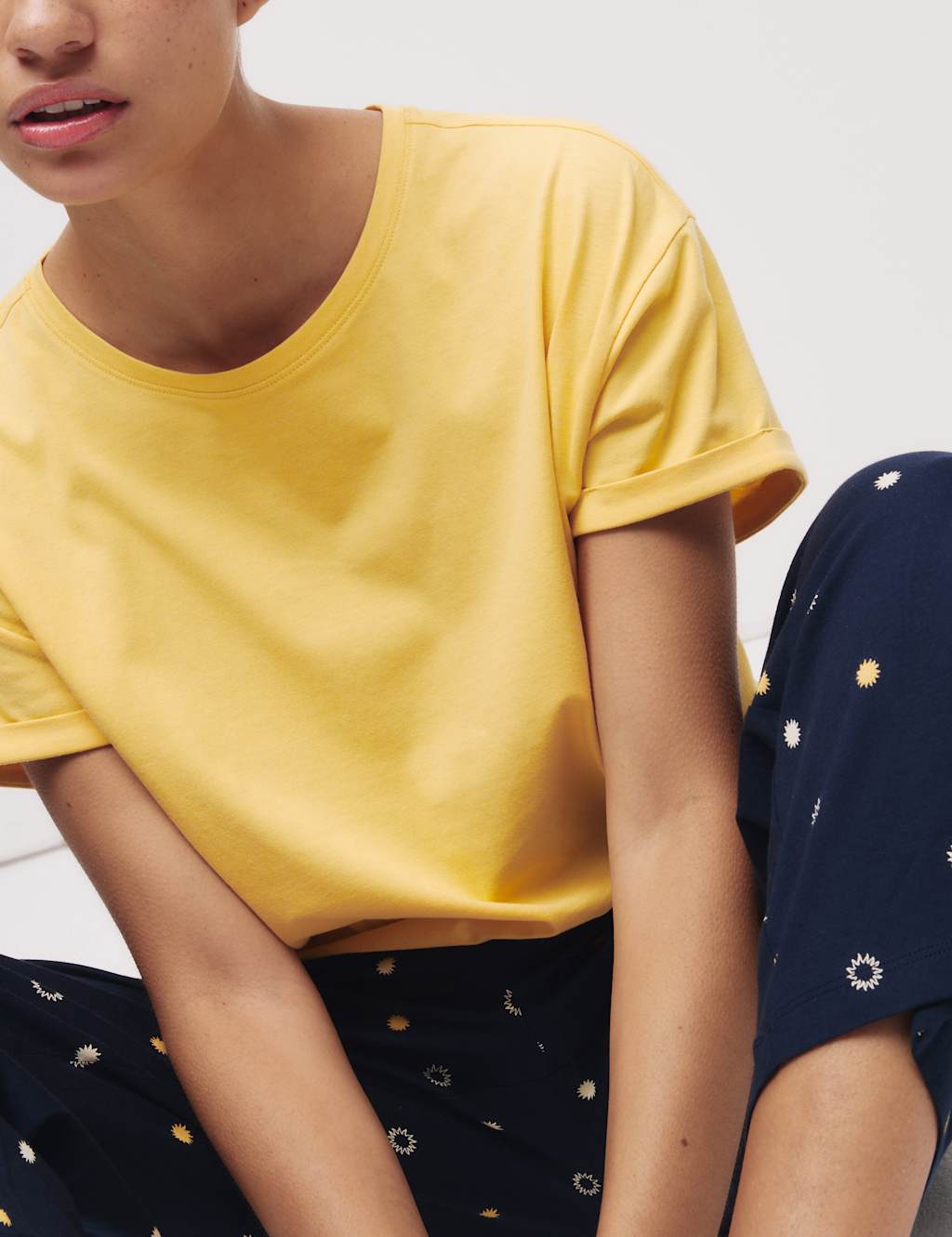 Cotton Rich Printed Cropped Pyjama Set 3 of 4