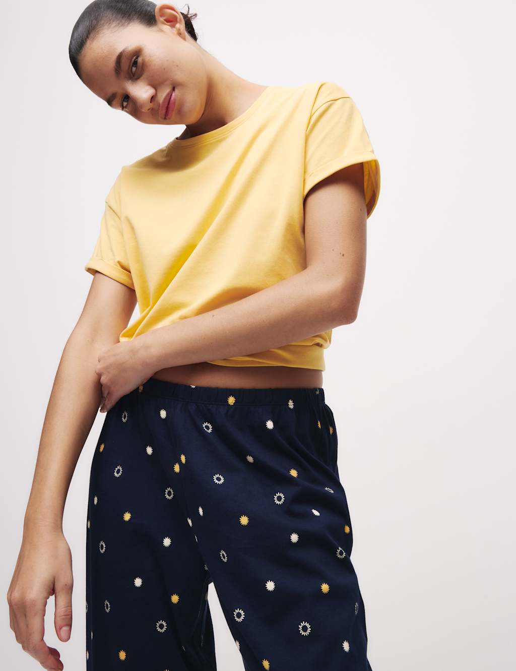 Cotton Rich Printed Cropped Pyjama Set 4 of 4