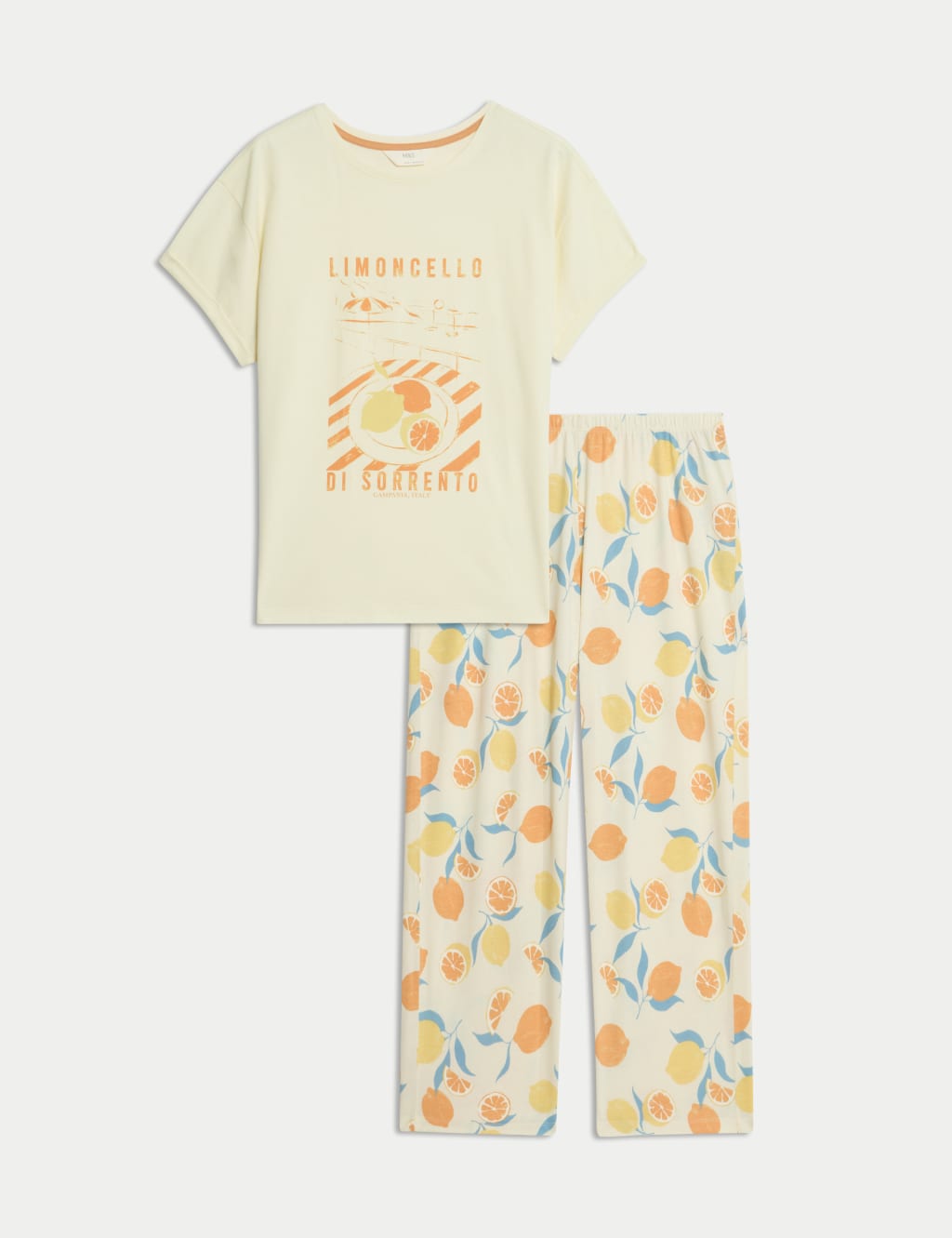 Cotton Rich Printed Cropped Pyjama Set 2 of 6