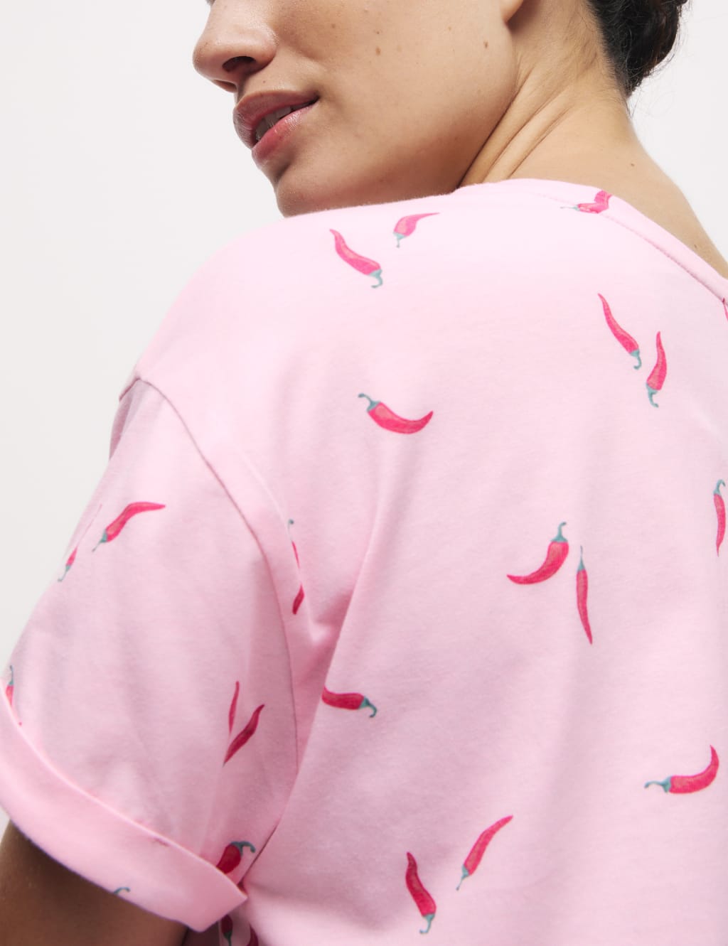 Cotton Rich Printed Cropped Pyjama Set 4 of 6