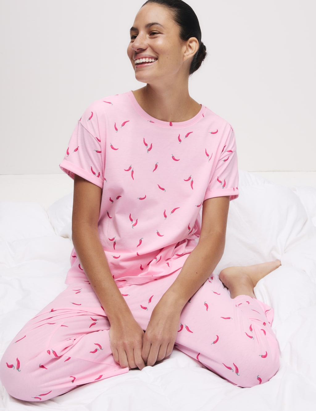 Cotton Rich Printed Cropped Pyjama Set 5 of 6