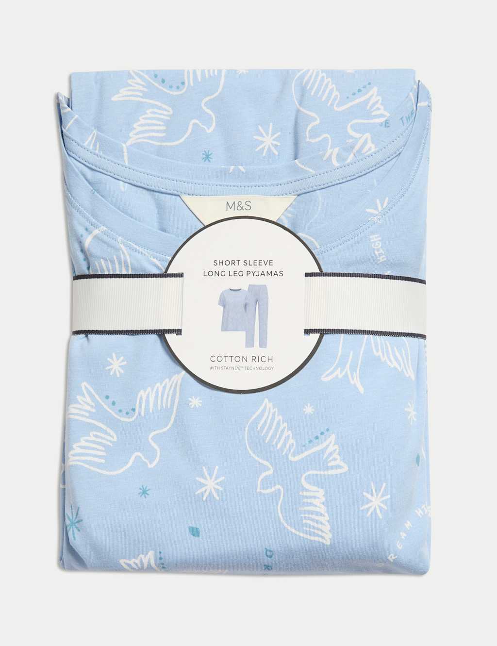 Cotton Rich Leaf Print Pyjama Set 6 of 6