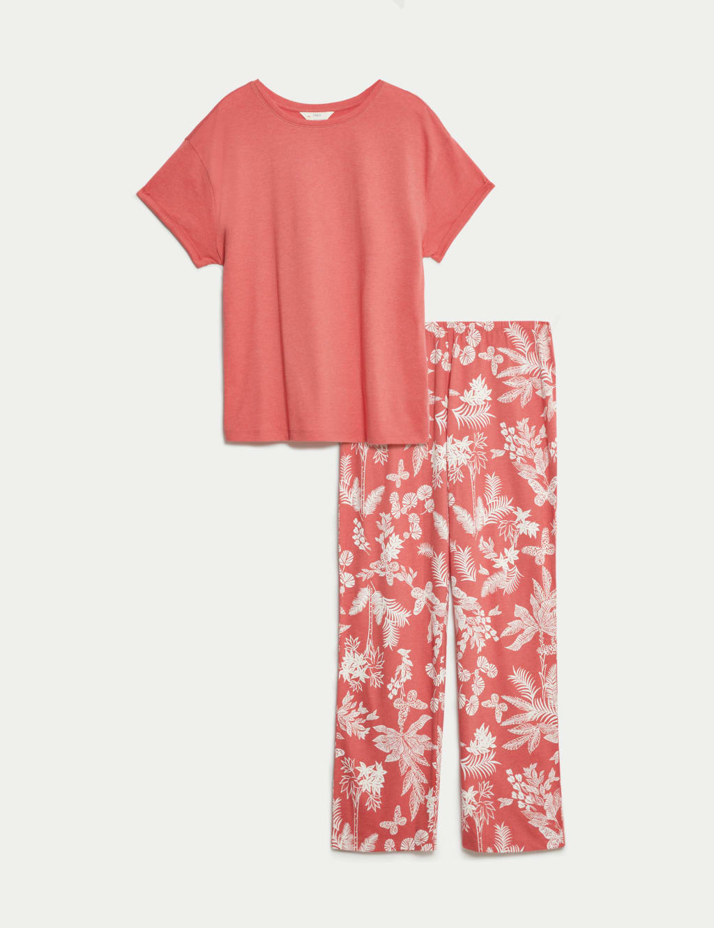 Cotton Rich Leaf Print Pyjama Set 2 of 5