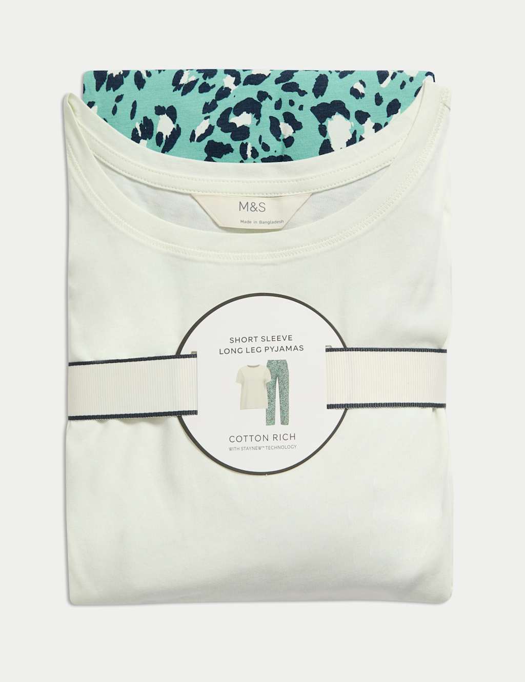Cotton Rich Leaf Print Pyjama Set 5 of 5