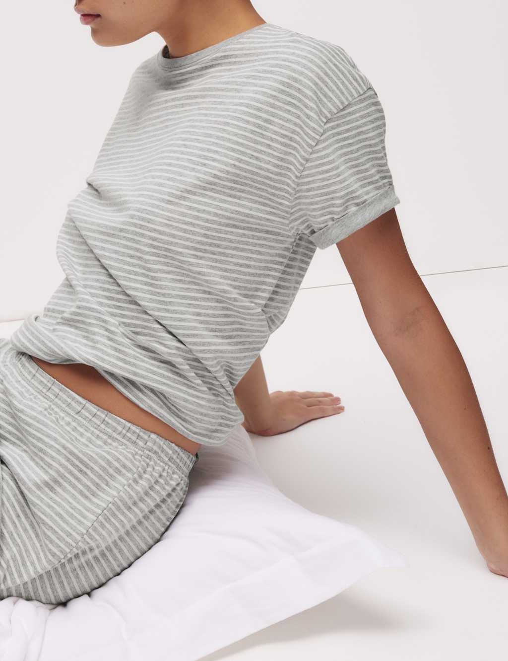 Cotton Rich Leaf Print Pyjama Set 4 of 5