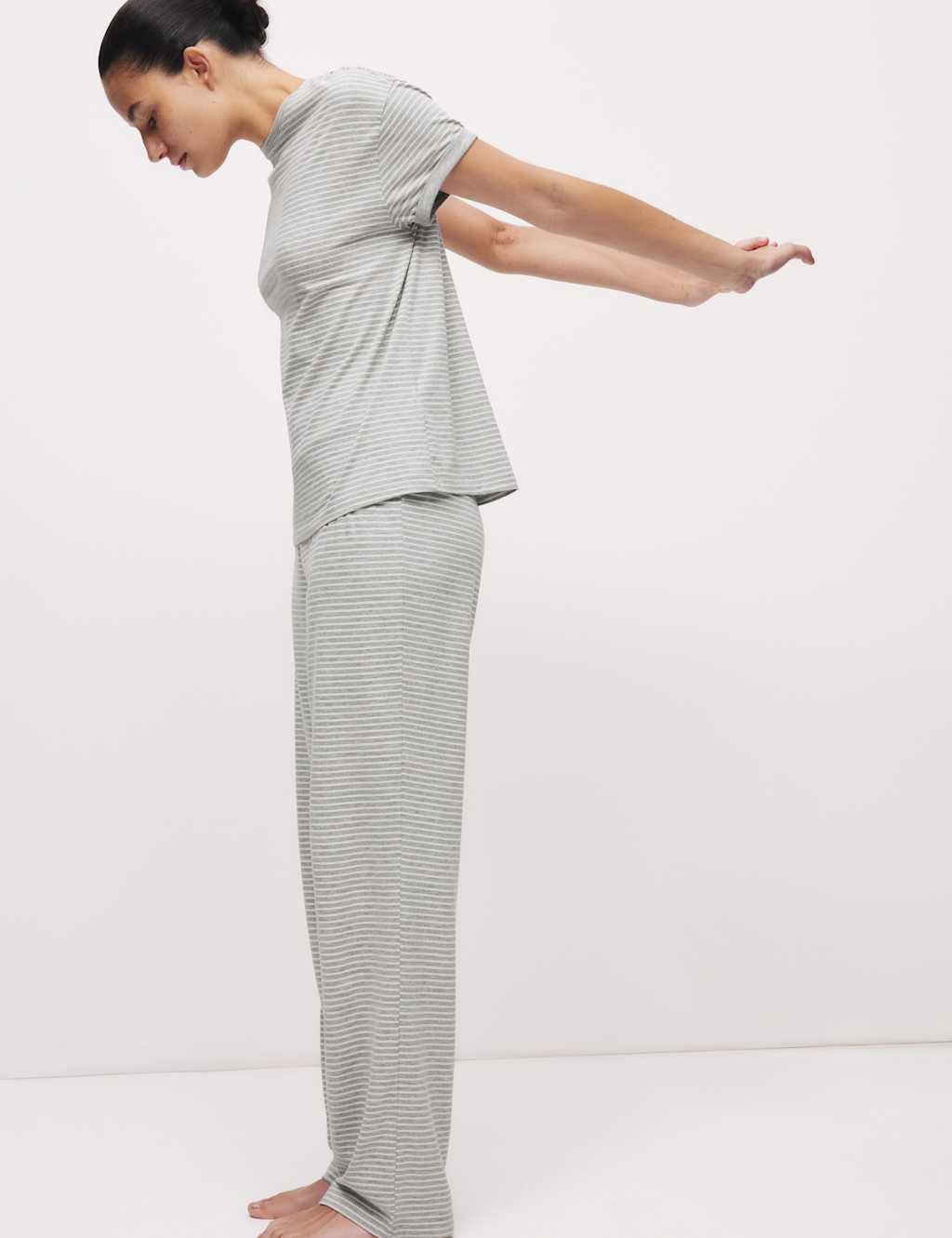 Cotton Rich Leaf Print Pyjama Set 5 of 5